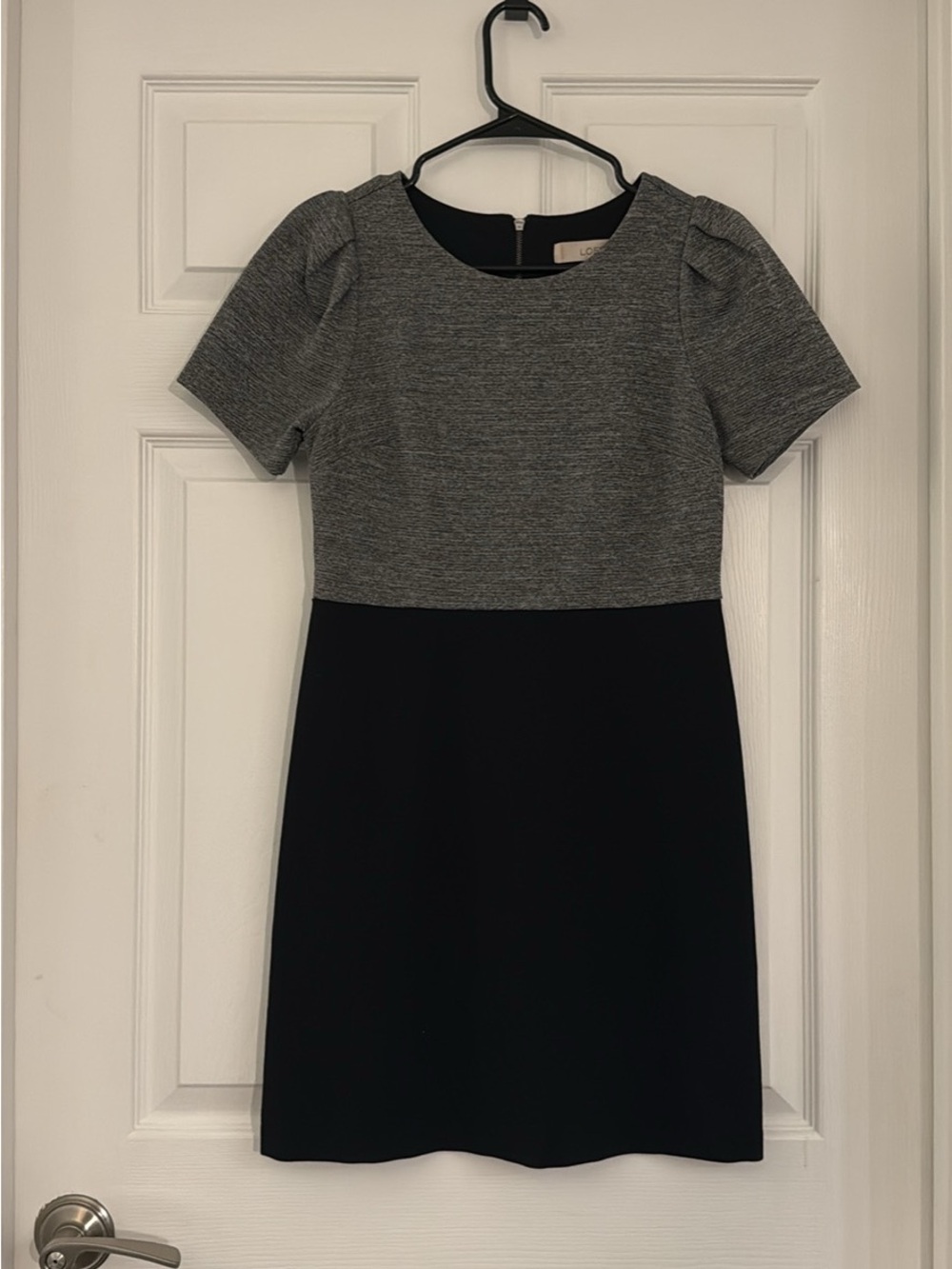 Loft Grey and Black Dress Size 0 Petite